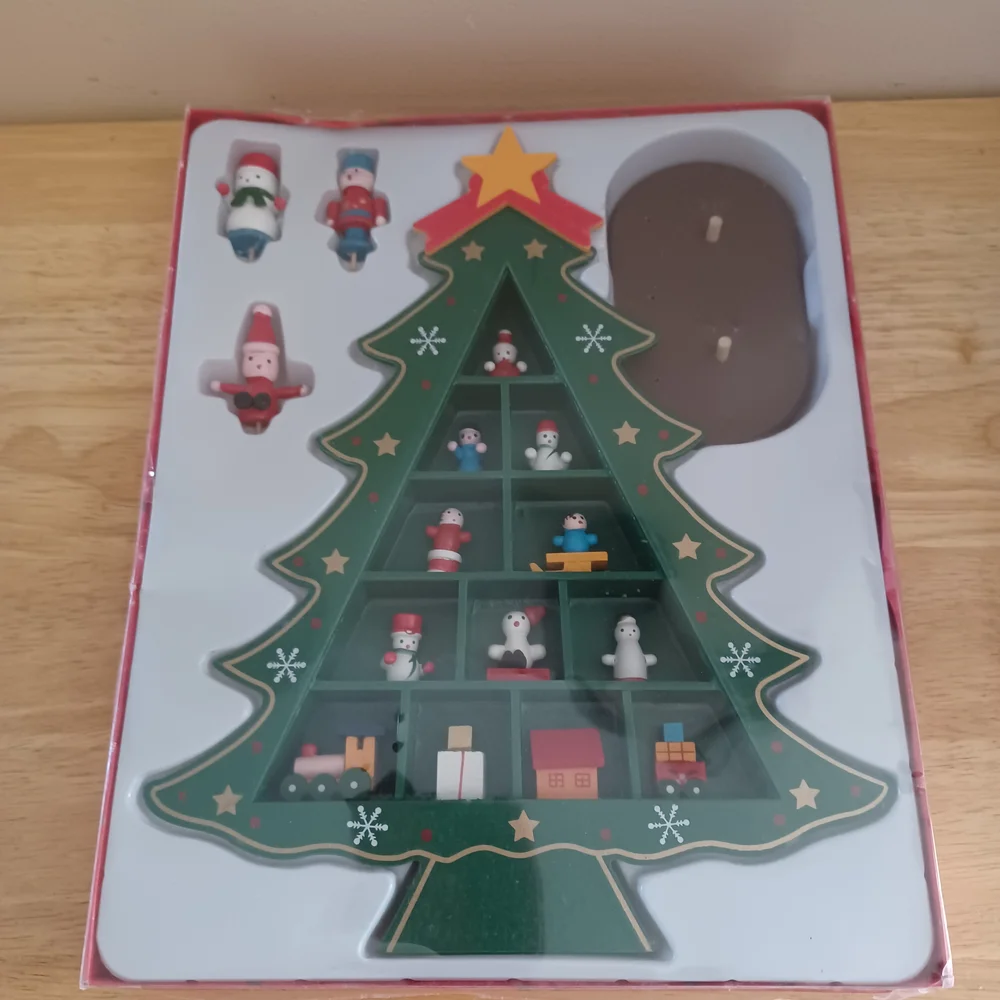 Target Green Christmas Tree Advent Calendar with Figurines